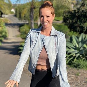 Jitrois Leather Jacket that looks acid Jean wash!